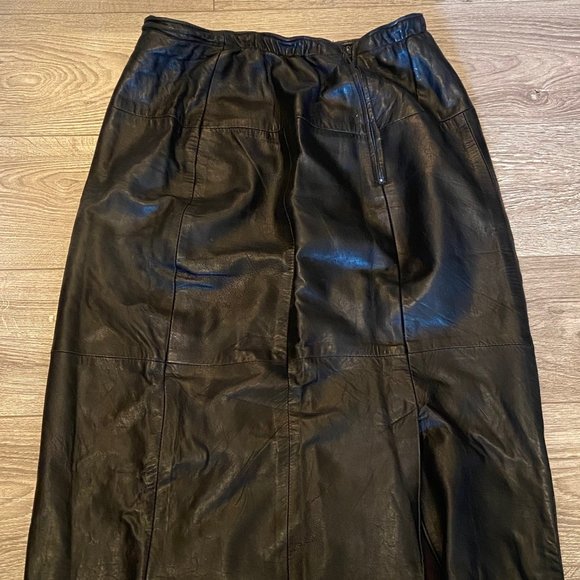 EUC Vintage Authentic Leather Jez Montreal Skirt - Picture 1 of 4